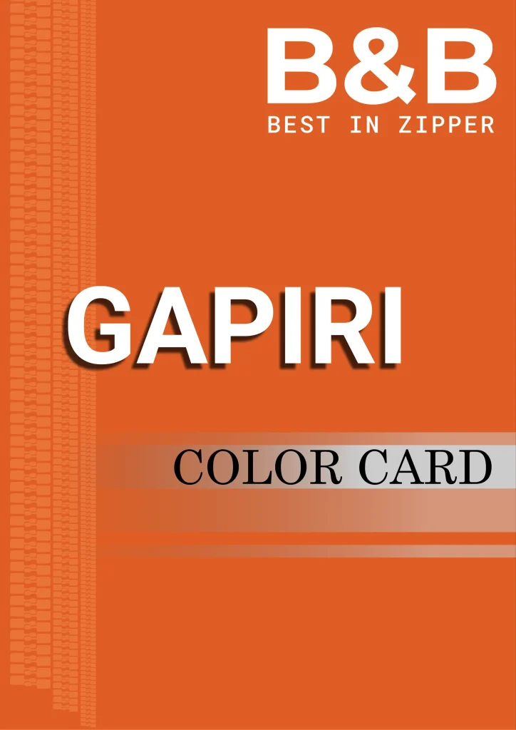 CATALOG COLOR CARD BNB ZIPPER