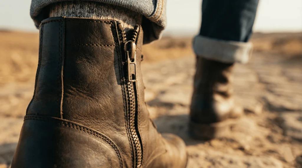 Zipper Sepatu Boots Anti Melorot: Syarat Mutlak Kualitas