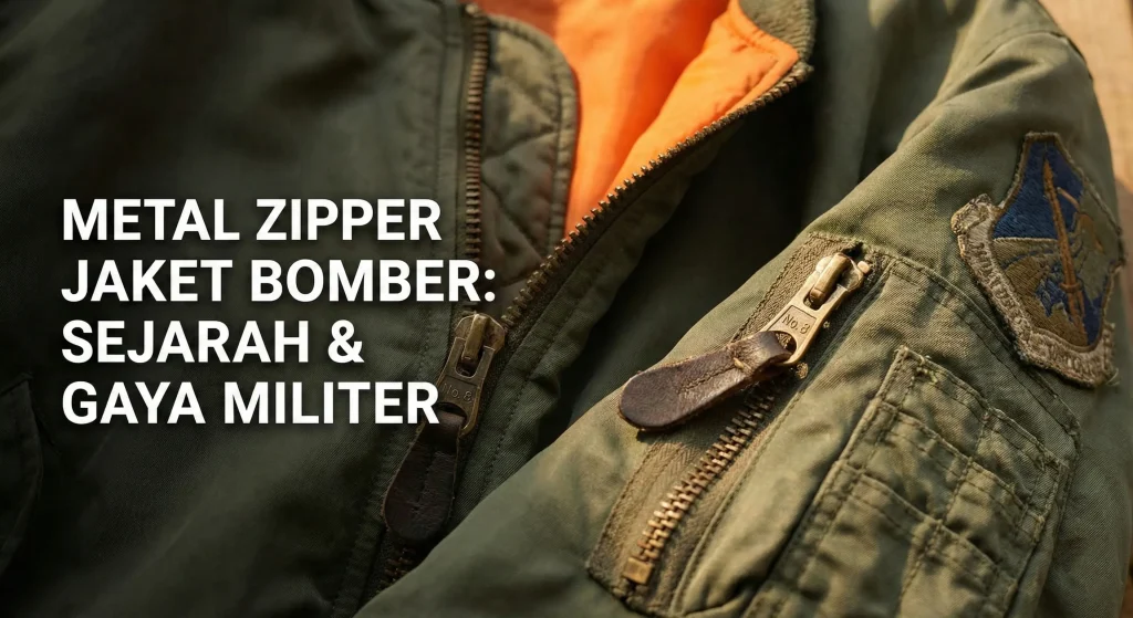 Metal Zipper Jaket Bomber