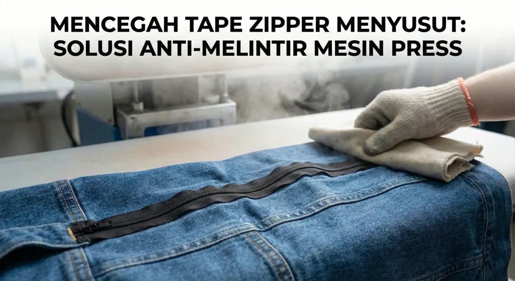 mencegah tape zipper menyusut
