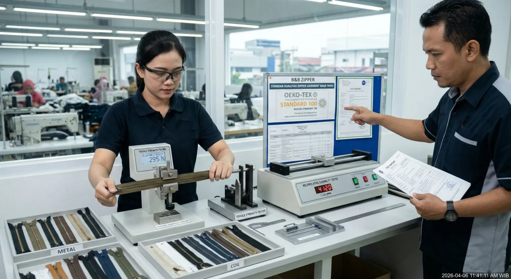 standar kualitas zipper garment