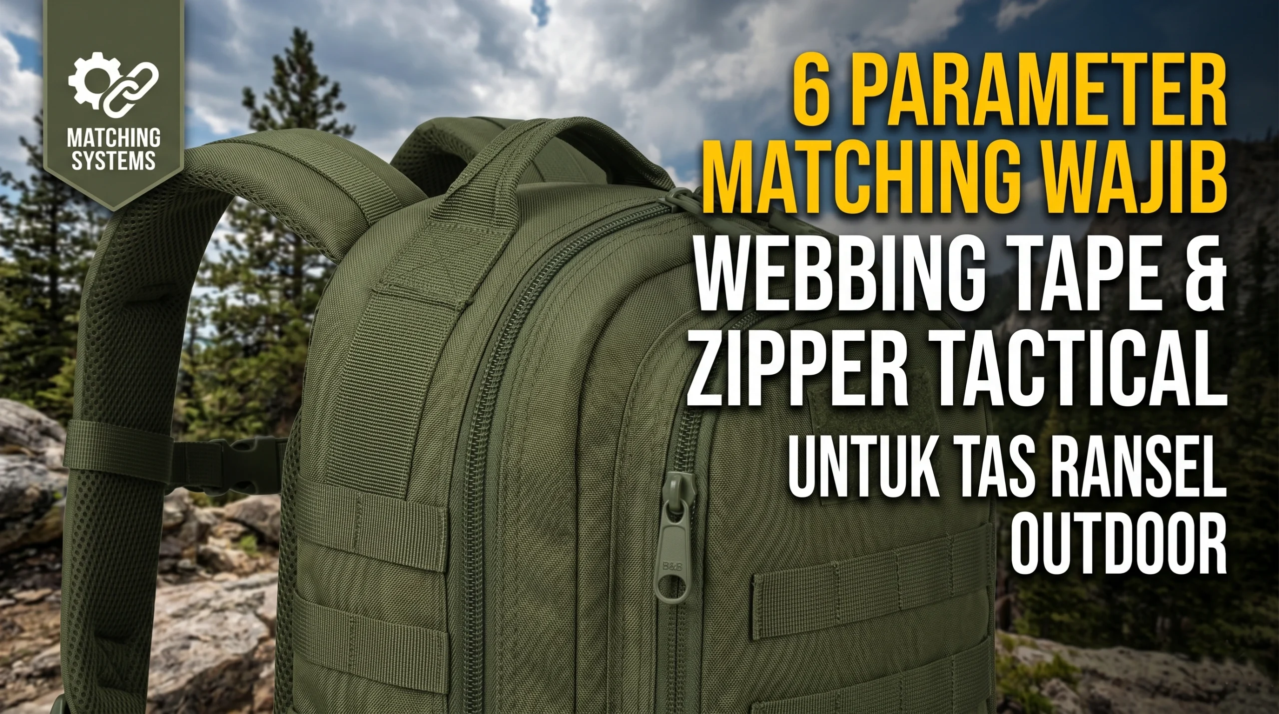 Webbing Tape dan Zipper Tactical: 6 Parameter Matching Wajib