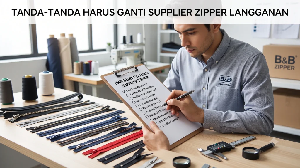 Tanda-tanda sudah waktunya ganti supplier zipper langganan berdasarkan evaluasi kualitas dan kinerja