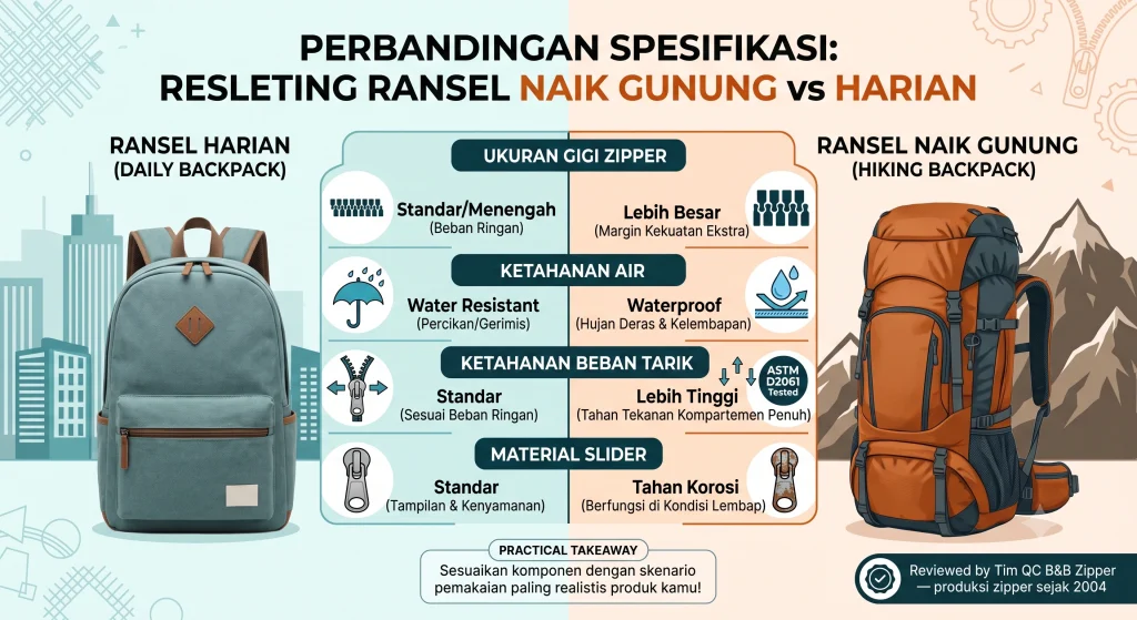 Resleting Ransel Naik Gunung vs Ransel Harian, 4 Bedanya