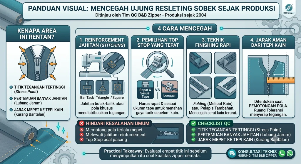 Resleting Sobek di Ujung Kain: 4 Cara Mencegah Sejak Produksi