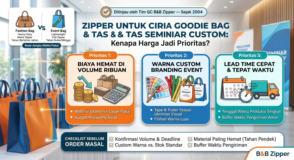Zipper Goodie Bag dan Tas Seminar: ini dia 3 hal yang harus diperhatikan