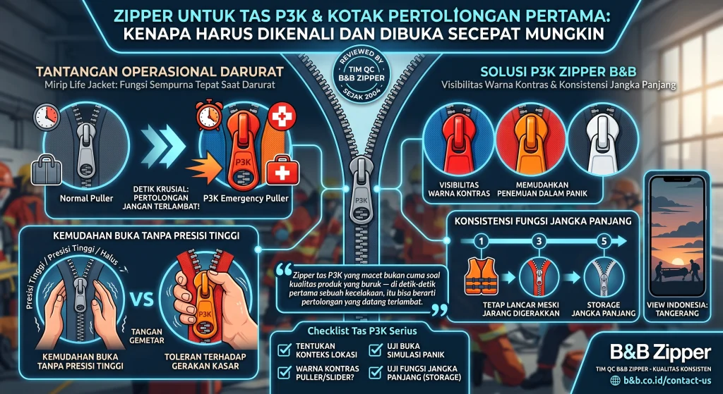 Zipper Tas P3K: Wajib Dikenali & Dibuka Cepat