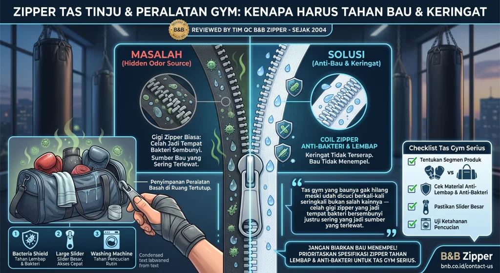 Zipper Tas Tinju dan Peralatan Gym: ini 3 Spesifikasinya