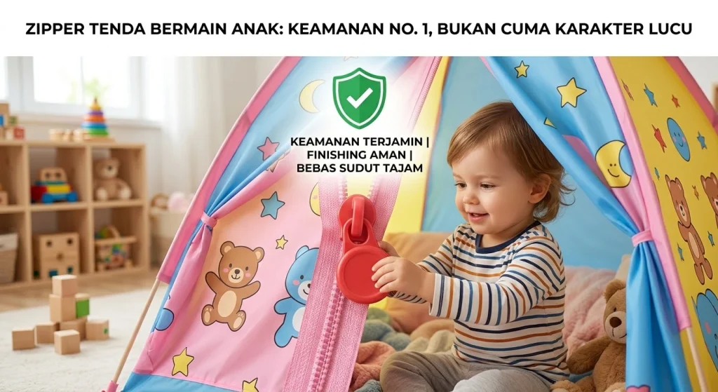 Zipper Tenda Bermain Anak: 5 Wajib Aman