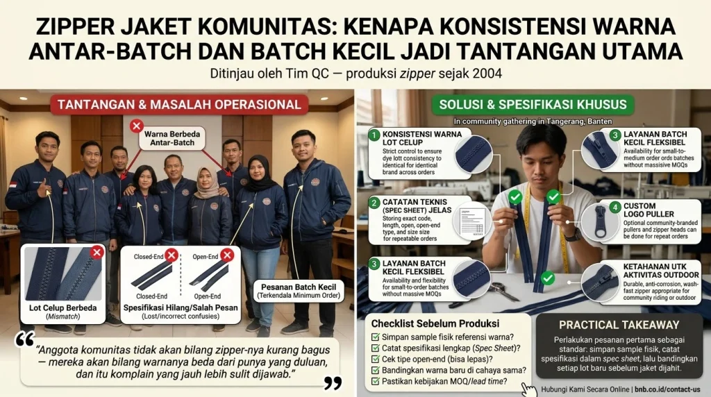 Zipper Jaket Komunitas: 5 Wajib Konsisten Antar-Batch