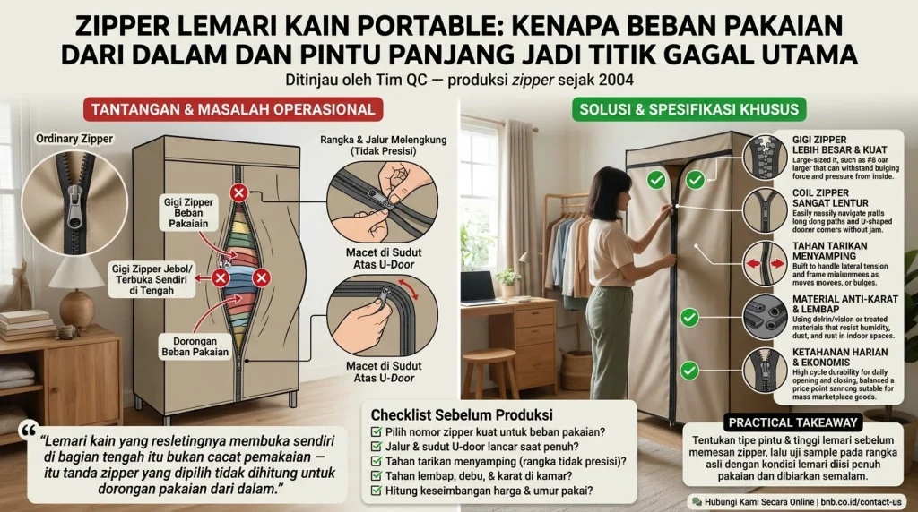 Zipper Lemari Kain Portable: 5 Wajib Kuat Tahan Beban