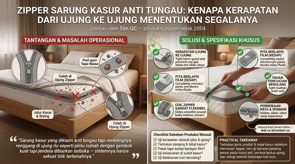 Zipper Sarung Kasur Anti Tungau: 5 Wajib Rapat & Awet