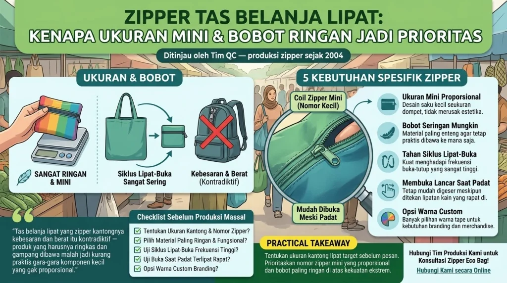 Zipper Tas Belanja Lipat: 5 Wajib Mini & Ringan